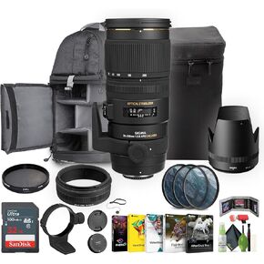 Sigma apo 70-200mm f/2.8 ex dg os hsm lens for Nikon F + Professional MC 3 قطعة مرشح ، 77 مم UV/cpl/f + bower 77mm digital hd circulizer filter + more in Kuwait