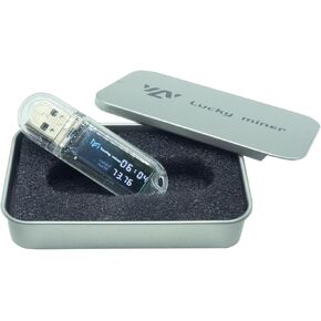 USB Bitcoins Miner Stick Mini Solo Miner LV03 BTC Lottery Crypto Miner 2.4G WiFi 74KH 1W with Display ASIC Algorithm Bitcoins Mining Rig Cryptocurrency Miner Silent(1PCS)