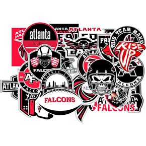 25 PCS Atlanta Stickers Decal for Falcons Sticker Football Stickers for Water Bottle, Laptop, Bicycle, Computer, Motorcycle, Travel Case, Car Decal Decoration Stickers