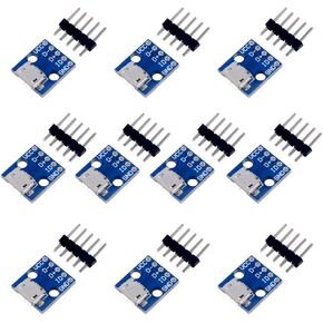 Micro USB Interface Power Adapter Board 5V Breakout Module with Male Pin Header(Pack of 10pcs)