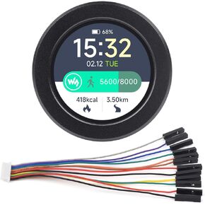 Waveshare RP2350 MCU Board, with 1.28inch Round Touch LCD, Dual-core & Dual-Architecture Design, 240×240 Pixels, 65K Color, IPS Panel, with Case