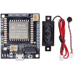 1Pcs VC-02-Kit Voice Control Module Intelligent Offline Speech Module for Smart Home Devices & Lighting Voice Recognition Development Board