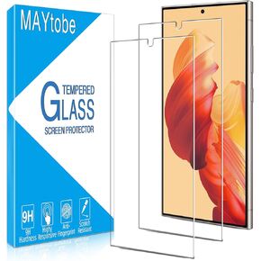 MAYtobe [2-Pack Screen Protector Designed for Samsung Galaxy S25 Ultra 5G Tempered Glass, Fingerprint Unlock, No Bubbles, Anti Scratch, Easy to Install