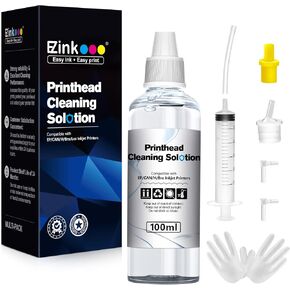 E-Z Ink Printhead Cleaning Kit Printer Cleaning Kit for Epson Ecotank Printer, Printhead Cleaning Solution for HP/Canon/Brother Inkjet Printers,100ML