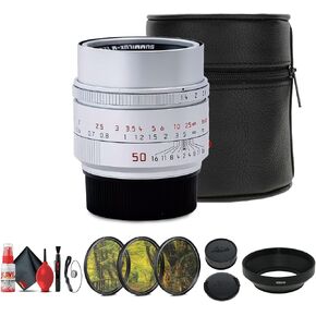 Leica Summilux-M 50mm f/1.4 ASPH. Lens (11728) + Lens Filter Kit + Cleaning Kit + Lens Hood + Lens Cap