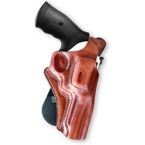 Masc Leather Paddle Holster with Thumb Break Fits Smith & Wesson N Frame Model 29/629 Standard Barrel 44 Magnum 4'' Barrel, R/H Draw, Brown Color #1259#
