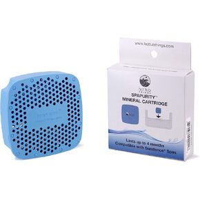 Mineral Spa Sanitizer Cartridge for Most Hot Tubs, Boost Water Clarity & Quality, 4 Months Lifespan, use with Chlorine Bromine Ozone & UV Sanitizers (Compatible with Sundance® SunPurity™)