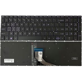 GinTai Laptops US Keyboard Backlit Purple Replacement for HP Pavilion Gaming 15-DK 15-EC 15-CX NSK-XN2BC PK1328B1B0900101