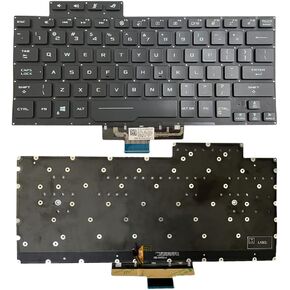 US Backlight Backlit Keyboard Replacement for ASUS ROG G14 Zephyrus GA401 GA401I GA401IU GA401IV GA401M 6037B0207101 0KNR0-2618US00