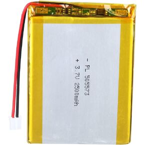 YDL 3.7V 2500mAh 505573 Lipo Battery Rechargeable Lithium Polymer ion Battery Pack with PH2.0mm JST Connector