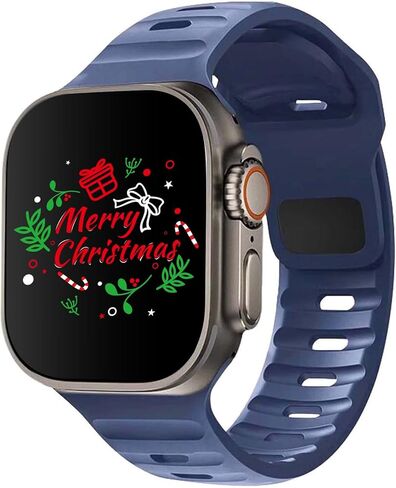 Outdoor Sports Bands Compatible with Apple Watch Ultra Band 42-49mm, Soft Silicone Waterproof Bands Compatible with iWatch Apple Watch Series Ultra 9 8 7 6 SE Women's Men's in Saudi Arabia