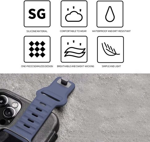 Outdoor Sports Bands Compatible with Apple Watch Ultra Band 42-49mm, Soft Silicone Waterproof Bands Compatible with iWatch Apple Watch Series Ultra 9 8 7 6 SE Women's Men's in Saudi Arabia