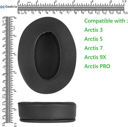 Geekria Sport Extra Congle Cooling Goling Gel Pads for Steelseries Arctis Prime Arctis Pro Arctis 9x Arctis 7 Arctis 5 Arctis 3 سماعات الرأس وسائد أذن سماعات الرأس ، سماعات الرأس ، أكواب الأذن (أسود) in Kuwait