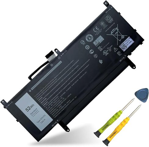ASODI N7HT0 52Wh Laptop Battery Compatible with Dell Latitude 15 9510 9520 Latitude 9520 2-in-1 Series N7HTO TVKGH V5K68 08NFC7 089GNG HYMNG 0HYMNG N2NLL 0PKW00 7.6V 6500mAh in Saudi Arabia