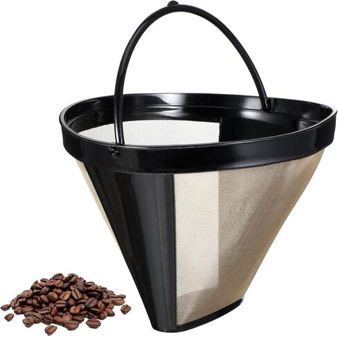 مرشحات القهوة القابلة لإعادة الاستخدام ، 8-12 كوب من الفلتر القهوة الذهبي المخروطي ، مخروطي ، مرشحات صانع القهوة سلة دائمة متوافقة مع فلتر القهوة المزدوج نينجا in Kuwait