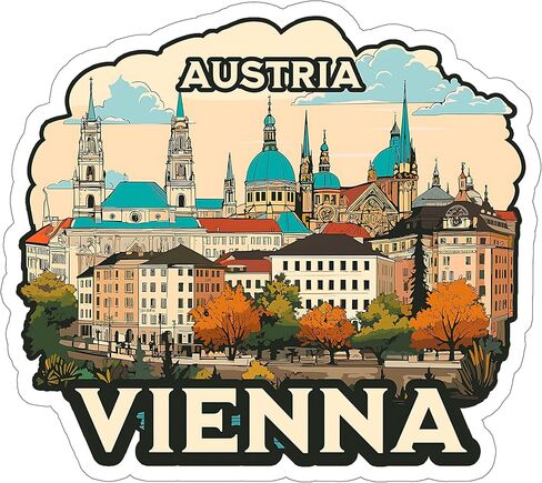 Vienna Austria Sticker Adventure Devenir Decal Vinyl Small Proching for Gater ، Mug ، جواز السفر ، سجل القصاصات ، الكمبيوتر المحمول ، الكمبيوتر ، البهلوان ، الكمبيوتر ، الهاتف ، هدية مضحكة in Saudi Arabia