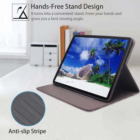 Case for Samsung Galaxy Tab S9 11 Inch 2023 (SM-X710/X716B/X718U), Slim PU Leather Stand Cover with Auto Wake/Sleep for Galaxy Tab S9 2023, Duck Hunting Camouflage Shotgun Bullets Decoy in Kuwait