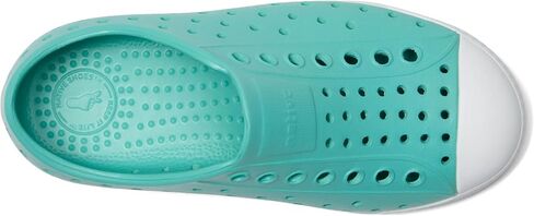 Native Shoes Kids Jefferson (طفل صغير/طفل كبير) - أحذية للأطفال - جزء علوي من مادة EVA - بطانة ونعل داخلي من مادة EVA أزرق داكن/أبيض 13 Little Kid M in Kuwait