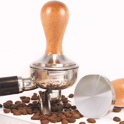 Espresso Coffee Tamper 51mm - professional barista wooden handle heavy duty press tool stamper with silicone espresso tamper mat - barista tools machine in Saudi Arabia