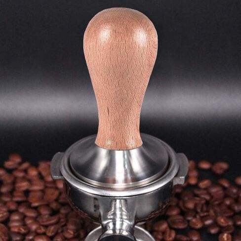 Espresso Coffee Tamper 51mm - professional barista wooden handle heavy duty press tool stamper with silicone espresso tamper mat - barista tools machine in Saudi Arabia