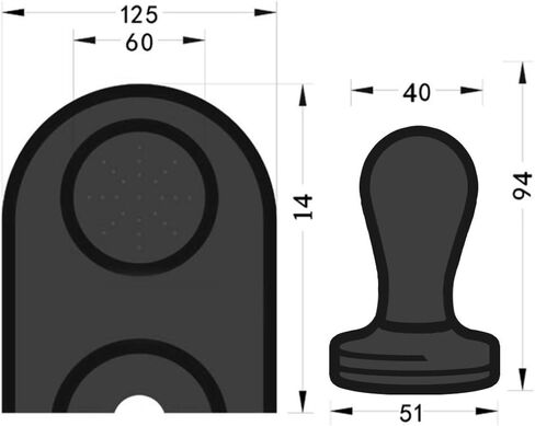 Espresso Coffee Tamper 51mm - professional barista wooden handle heavy duty press tool stamper with silicone espresso tamper mat - barista tools machine in Saudi Arabia