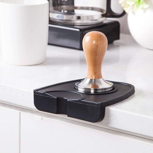 Espresso Coffee Tamper 51mm - professional barista wooden handle heavy duty press tool stamper with silicone espresso tamper mat - barista tools machine in Saudi Arabia