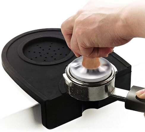 Espresso Coffee Tamper 51mm - professional barista wooden handle heavy duty press tool stamper with silicone espresso tamper mat - barista tools machine in Saudi Arabia