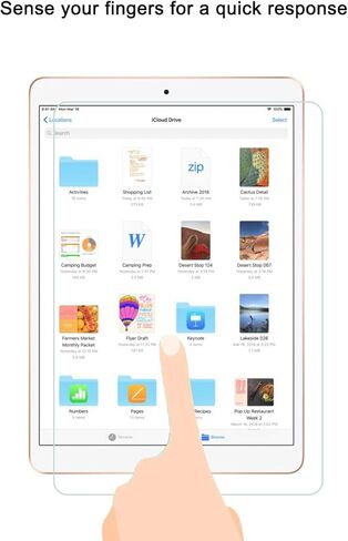 فيلم زجاجي مزخرف مناسب لـ Apple iPad Air 3 (10.5 بوصة) ، واقي شاشة 1 حزمة ، وصول عالي ، و 9 ساعات ، وتثبيت سهل in Kuwait