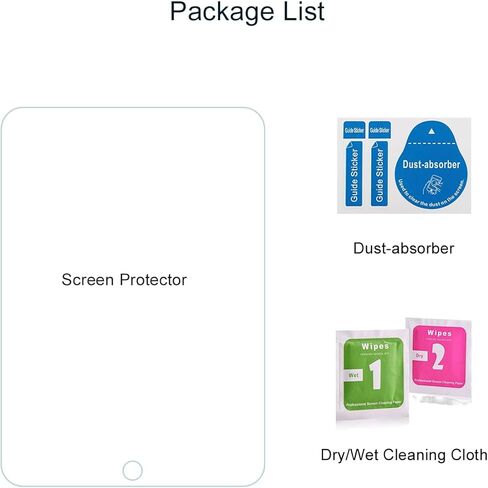 فيلم زجاجي مزخرف مناسب لـ Apple iPad Air 3 (10.5 بوصة) ، واقي شاشة 1 حزمة ، وصول عالي ، و 9 ساعات ، وتثبيت سهل in Kuwait