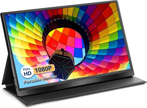شاشة محمولة 15 بوصة FHD1080P IPS LCD Gaming Monitor Mode HDR MODE مدمج مكبرات صوت مزدوجة USB-C/HDMI ، شاشة خارجية فائقة الشاشة للكمبيوتر المحمول/الكمبيوتر/ماك/هواتف ذكية in Saudi Arabia