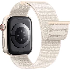 Soft Nylon Sport Bands Compatible for Apple Watch Band 38mm 40mm 41mm 42mm 44mm 45mm 46mm 49mm Women Men, Adjustable Stretchy Strap for iWatch Ultra 2/Ultra SE Series 10 9 8 7 6 5 4 3 2 1