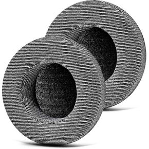 Replacement Earpads for Hesh Wired & Hesh 2 Wireless Headphones by TRANSTEK I Thicker Memory Foam and Deeper Inner Hole (Grey Fabric)