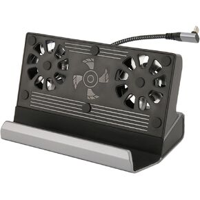 10 in 1 Dock Station Hub, USB C Docking Station with Dual Cooling Fan, Aluminum Alloy for Steam Deck Docking Station, HD Multimedia Interface 2.0 Output