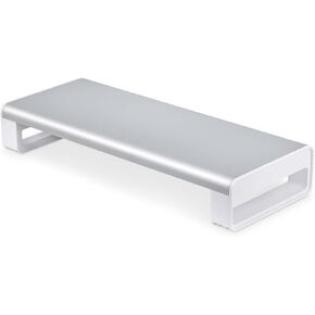 StarTech.com Ergonomic Monitor Riser Stand, Up to 33lb/15kg, Fixed height 3.5in/9cm, Desktop Computer Monitor/Laptop Riser