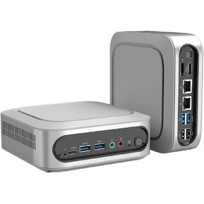Mini PC C14T Intel Core i9-11900H up to 4.9GHz(8C/16T), 16GB DDR4 RAM 512GB NVME SSD, Intel UHD Graphics, Windows 11 Pro, USB3.2/Type-C/WiFi 6/BT5.2/Dual RJ45 2.5G/4K Triple Display Desktop PC