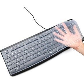 غطاء لوحة المفاتيح السيليكون الجلد ل Logitech K120 و MK120 سطح مكتب USB السلكية السلكية السلكية