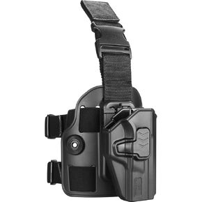 M&P 9 Drop Leg Holster, Level II Retention Index Finger Release, Fit Smith & Wesson M&P 9MM/.40 M2.0 Full Size 4.25'' and M2.0 Compact 4'', Tactical Thigh Holster, Toolless Adjustment