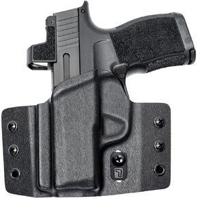 Tulster OWB Contour Holster in Left Hand fits: Sig Sauer P365 / P365X / SAS | Optic Compatible Outside The Waistband Concealed Carry Kydex Holster