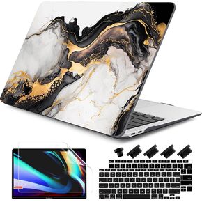 DONGKE Compatible with MacBook Air 13 inch Case 2021 2020 2019 2018 Release A2337 M1 A2179 A1932 with Retina Display & Touch ID, Plastic Hard Shell & Keyboard Cover - Floral Artistic