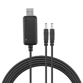 7.4V Rechargable Lithium Polymer Batteries Cable, DC Dual Battery Charger Cable for Heated Gloves Mittens