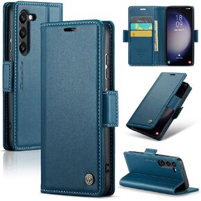 Compatible with Samsung Galaxy S23 Plus Wallet Case with RFID Blocking Card Holder,Kickstand Flip Folio Leather Phone Case for Samsung Galaxy S23+ 6.6 inch (Blue)