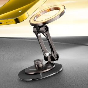 Smolink Magnetic Car Phone Holder, for Magsafe Car Mount Never Drop, Universal 360°Pro Adjustable Car Phone Holder Mount for iPhone 16 Pro Max 15 14 13 Series All Phones, Beige