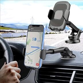Car Phone Holder,LBS Rotatable Suction Dashboard Windshield Vent Mount,Dash Mounted Cell Phone Holder, for iPhone, Samsung