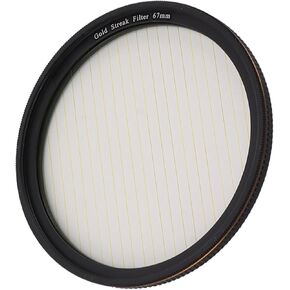 Gold Streak Special Effects Lens Filter, Anamorphic Optical Glass Effect Filter for Camera Lens with Storage Case, 49mm, 52mm, 55mm, 58mm, 62mm, 67mm, 72mm, 77mm, 82mm (67mm)