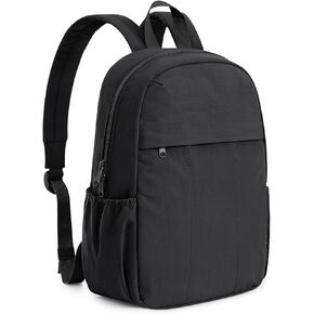 G4Free Mini Backpack for Women Water-resistant Hiking Backpack with Adjustable Shoulder Straps for Travel Shop Work Casual(BLACK)