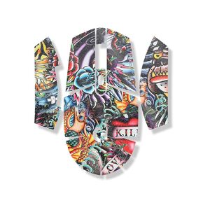 Glossy Glitter Mouse Skin Compatible with Logitech G305 Lightspeed - Old School Tattoo - Premium 3M Vinyl Protective Wrap Decal Cover - Easy to Apply | Crafted in The USA by MightySkins