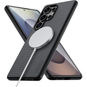 Nillkin Magnetic Shockproof for Samsung Galaxy S25 Ultra Case Magsafe, [Military-Grade Protection] [Anti-Scratch & Slip] [Compatible with MagSafe] Slim Case for Galaxy S25 Ultra Case Magsafe, Black