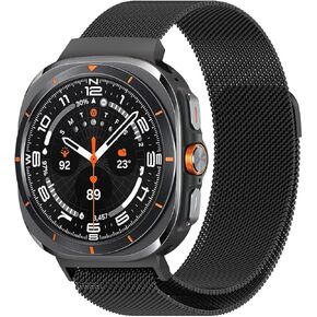 Compatible with Samsung Galaxy Watch Ultra Bands, Stainless Steel Mesh Loop Replacement Strap for Galaxy Watch 7 Ultra Band 47mm 2024 Men Women