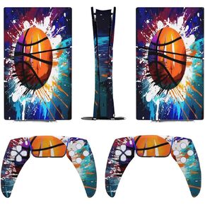 Sticker Skin for Model 5 Slim Digital Edition Basketball Theme Splashy Skin Accessories Cover Skins Anime Vinyl Cover Sticker Full Set for Model5 Slim Digital Edition