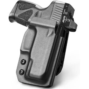 Taurus G2C OWB Kydex Holster for Taurus G2C/Taurus G3C, Millennium G2 PT111 / PT140. Outside Waistband Carry Holster Fit 1.5''-2.25'' Belt. Optic Ready. Adj. Posi-Click Retention-Right Hand